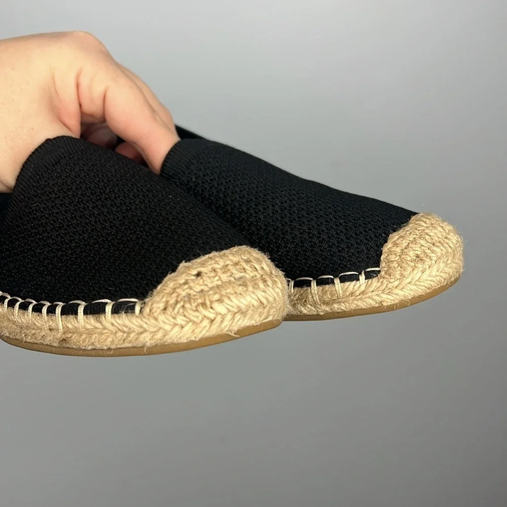 Black Women's Espadrille Slip-On Shoes